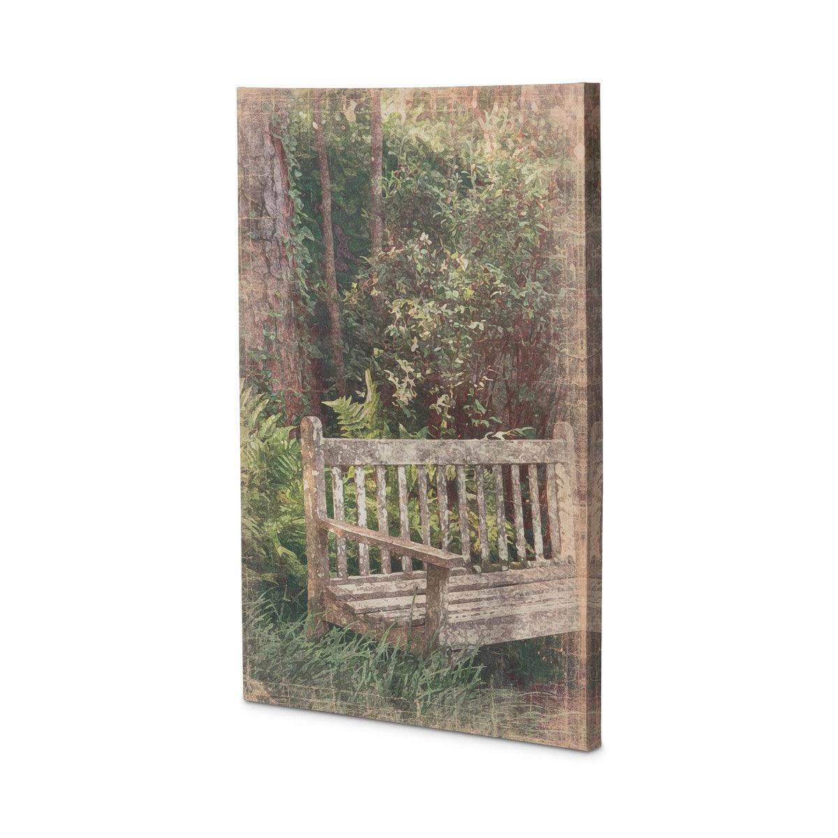 Secret Garden Bench Print on Canvas - Signastyle Boutique