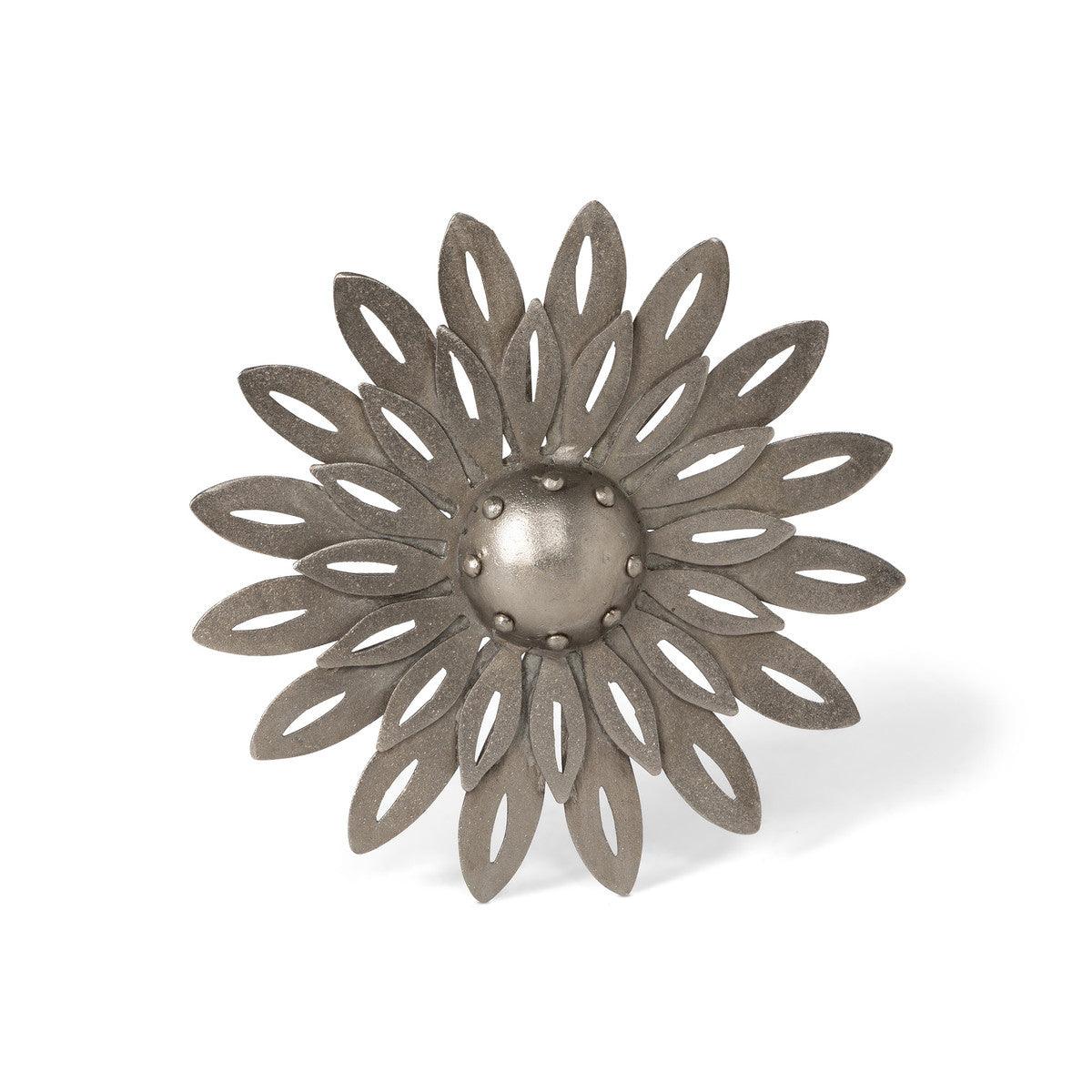 Aged Nickel Wall Dahlia, Small - Signastyle Boutique