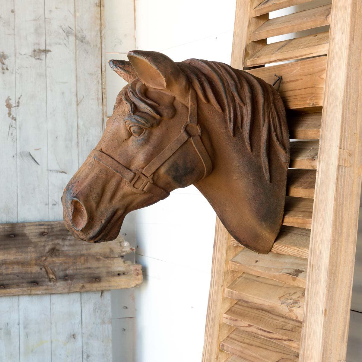 Estate Stone Wall Mount Horse Head - Signastyle Boutique