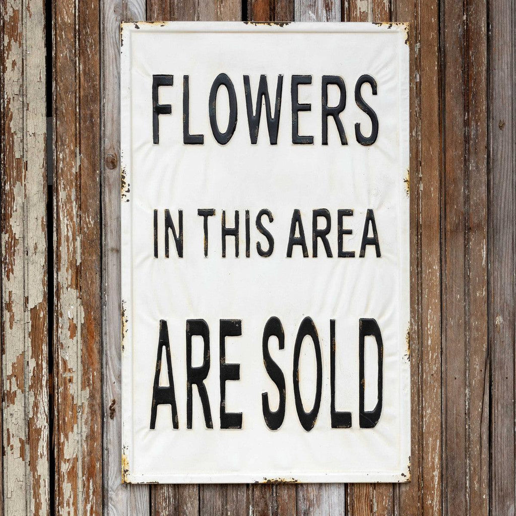Metal Sold Flowers Sign - Signastyle Boutique