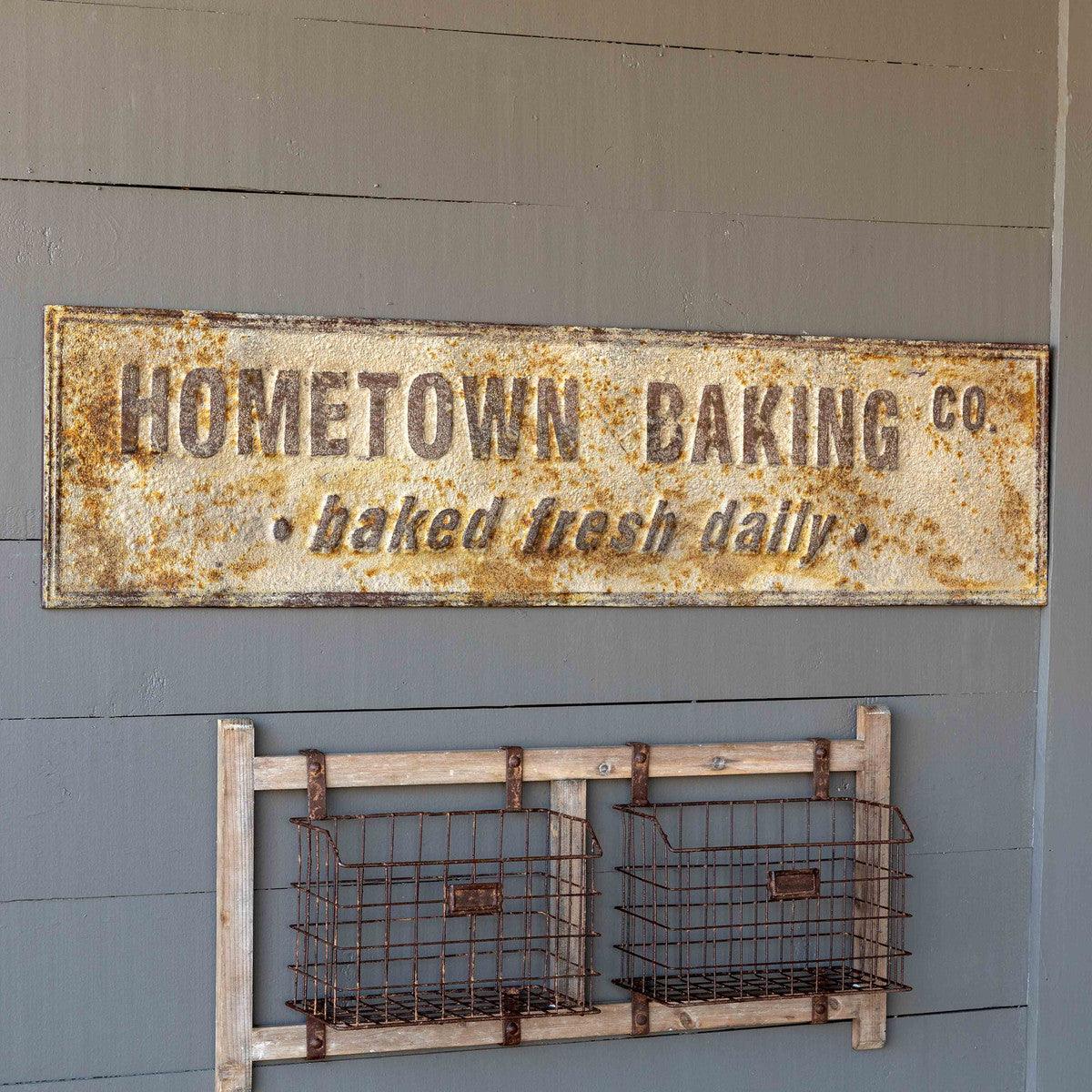 Aged Metal Hometown Baking Co. Sign - Signastyle Boutique