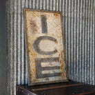 Aged Metal Ice Sign - Signastyle Boutique