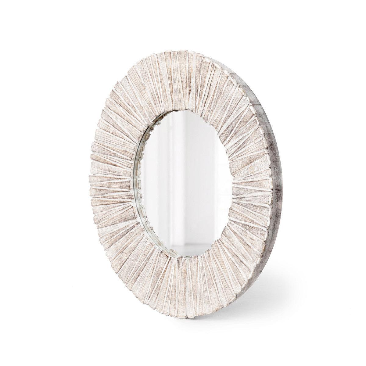 Wood Slat Round Mirror - Signastyle Boutique