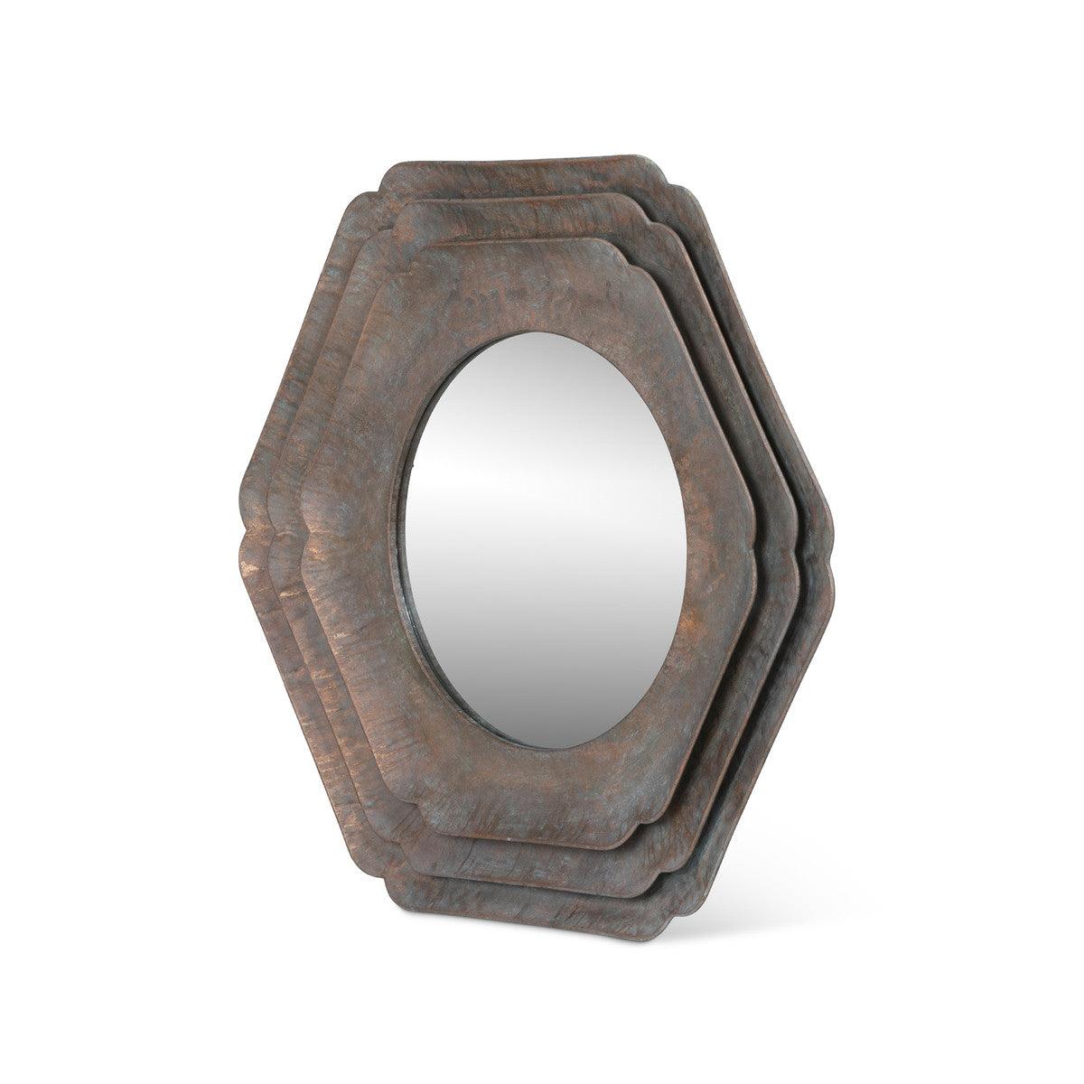 Round Hex Layered Mirror - Signastyle Boutique