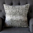 Vintage Printed Linen Pillow, Soft Grey - Signastyle Boutique