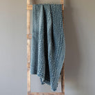 Heathered Waffle Weave Throw, Teal - Signastyle Boutique
