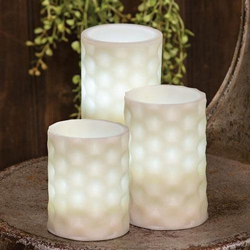 Geometric Pillar Candles-Candle Holders & Lanterns-Rustic Barn Boutique