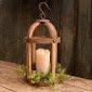 17" Wood Round Lantern with Hook Hanger - Signastyle Boutique