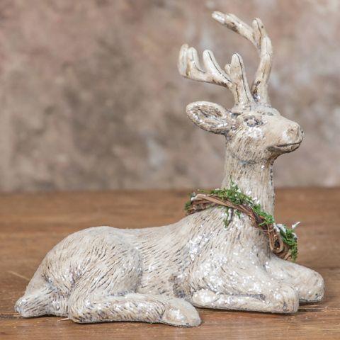 Resting Deer with Wreath - Signastyle Boutique