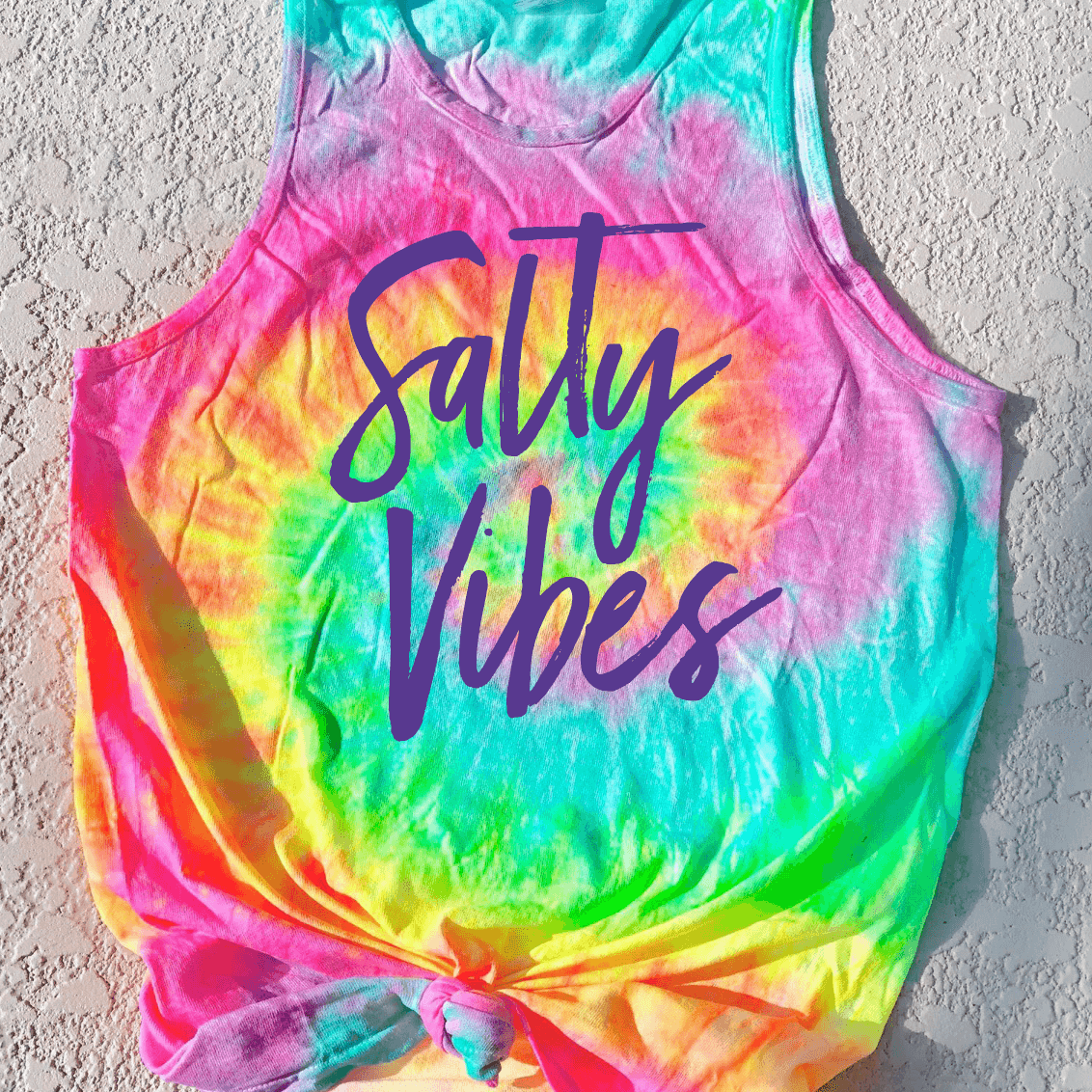Salty Vibes Minty Tie-Dye Tank - Signastyle Boutique