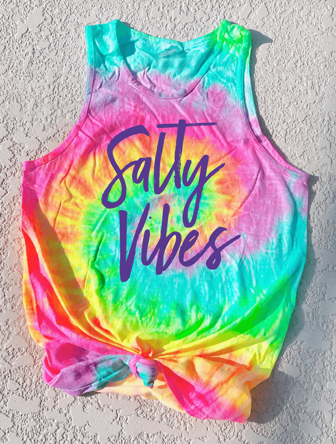 Salty Vibes Minty Tie-Dye Tank - Signastyle Boutique