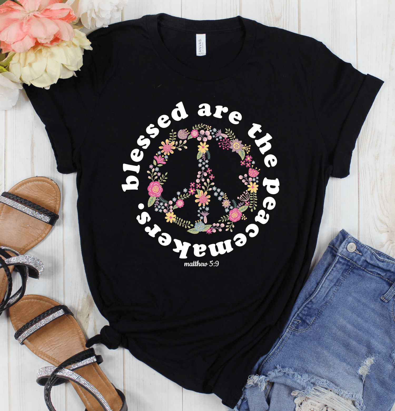 Blessed Are The Peacemakers-Graphic Tee-Rustic Barn Boutique