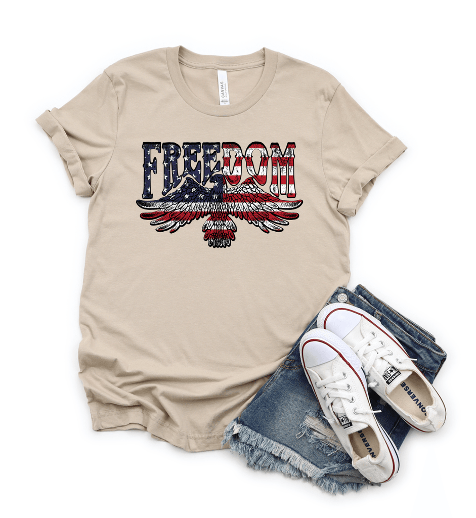 FREEDOM🦅🇺🇸-Graphic Tee-Rustic Barn Boutique