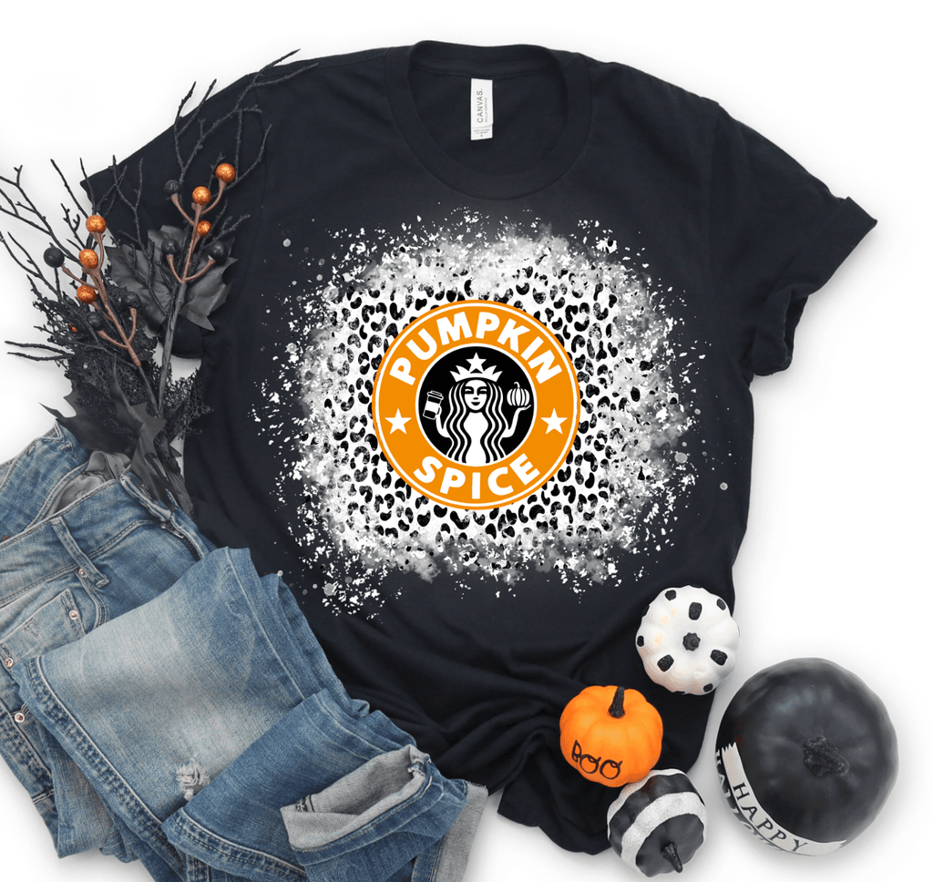 Pumpkin Spice Leopard-Graphic Tee-Rustic Barn Boutique
