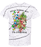 Dead Inside But It's Christmas Splatter tee - Signastyle Boutique