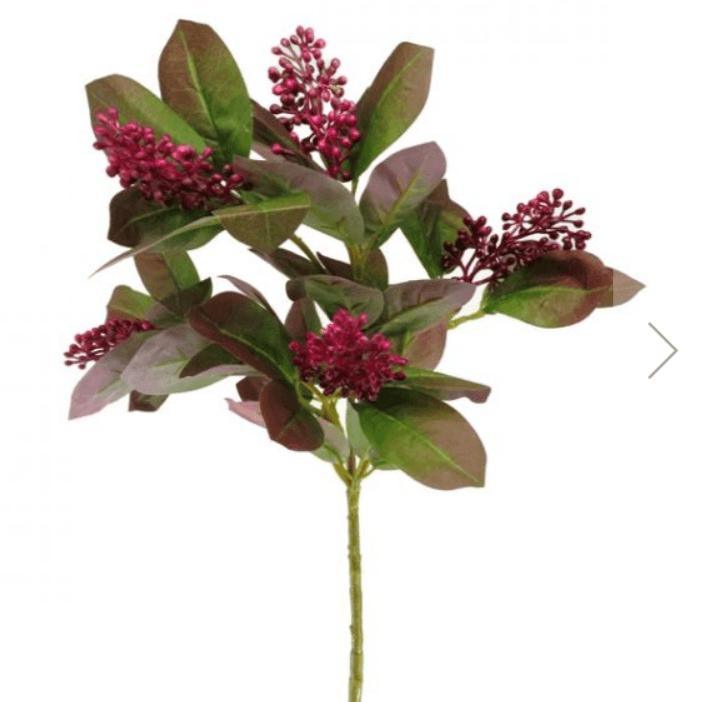 22" Seeded Leaf Bush - Burgundy/Green - Signastyle Boutique