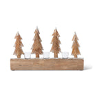 Carved Wood Fir Forest Votive Holder - Signastyle Boutique