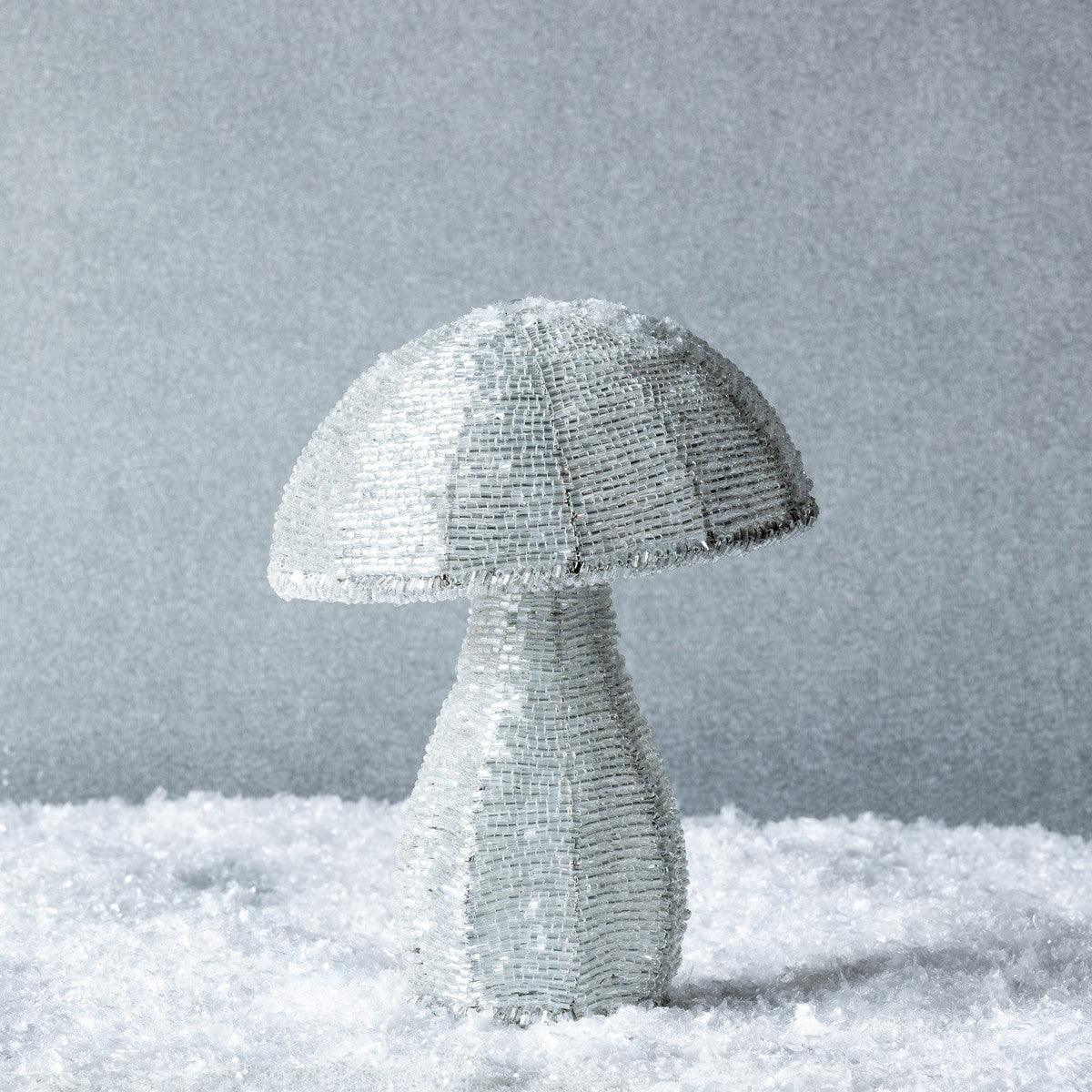 Alpine Glass Beaded Mushroom, Large - Signastyle Boutique