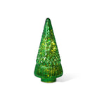 Festive Green Glass Lighted Christmas Tree, 12 in. - Signastyle Boutique