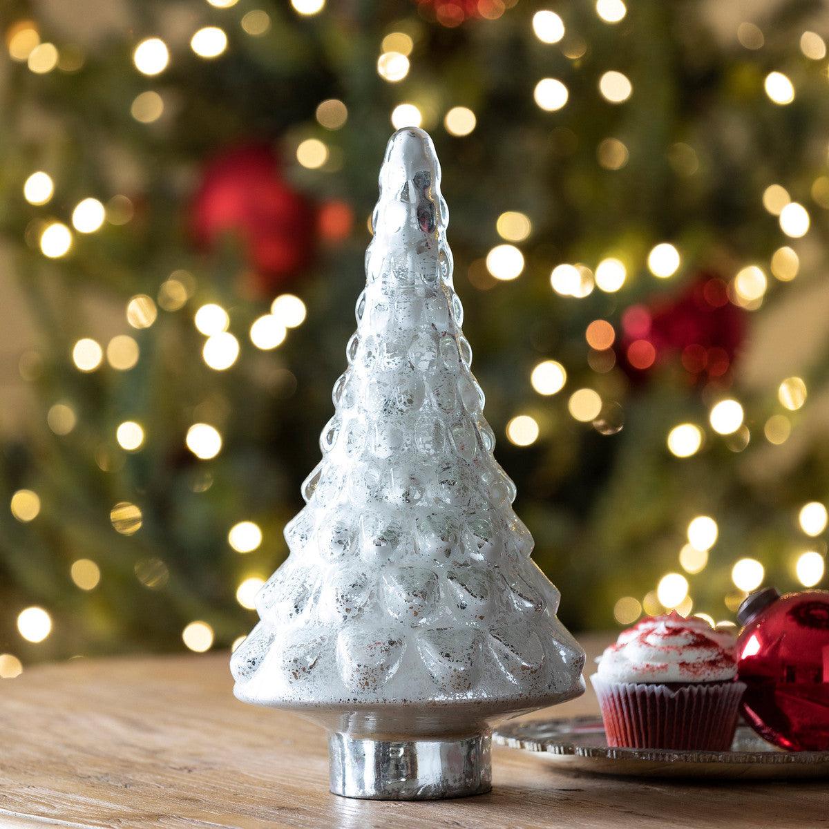 Icy Glass Tabletop Fir Tree, Large - Signastyle Boutique