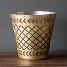 Antique Gold Cross Pattern Mercury Glass Vase, Large - Signastyle Boutique