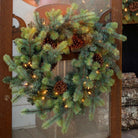 Blue Spruce Wreath with LED Lights, Large - Signastyle Boutique