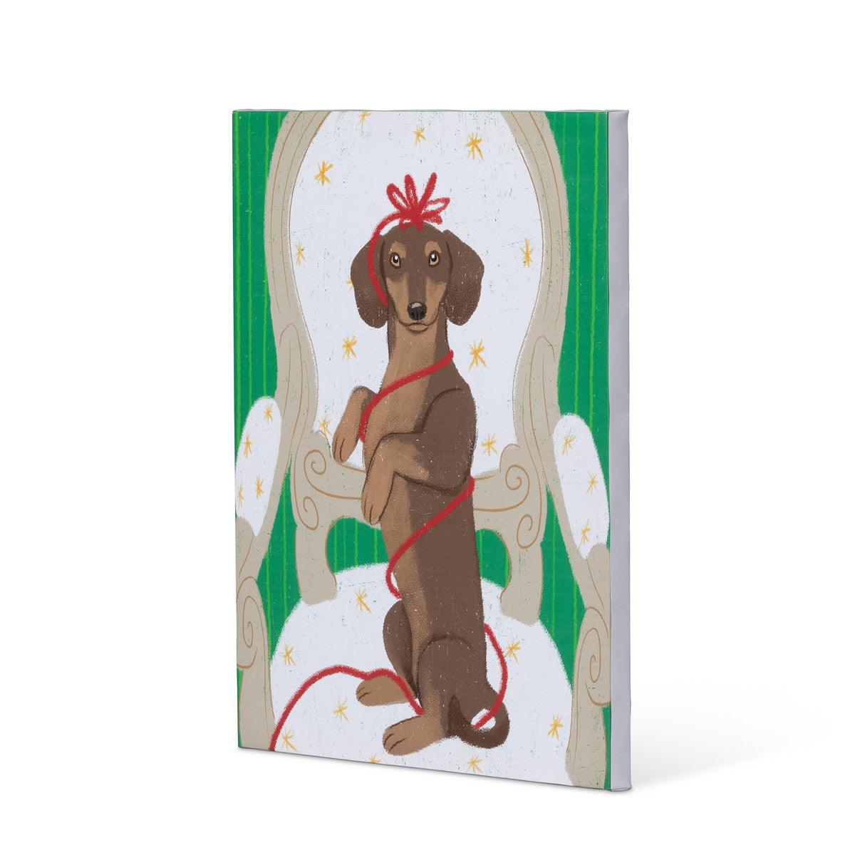 Holiday Dachshund Canvas Print - Signastyle Boutique