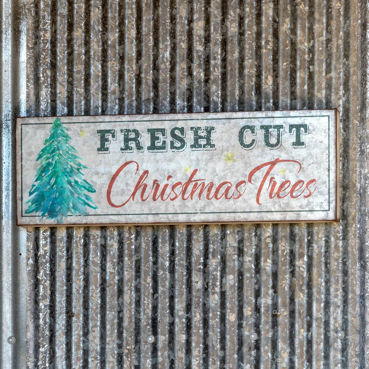 Metal Fresh Cut Christmas Trees Sign - Signastyle Boutique