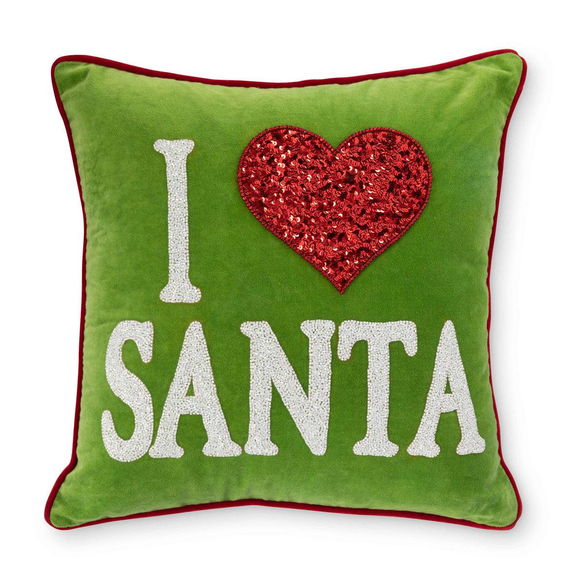 I Love Santa Velvet Pillow - Signastyle Boutique