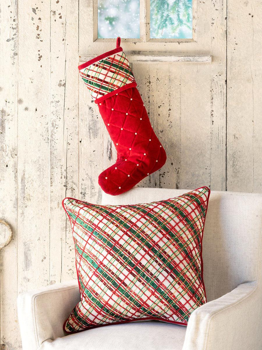 Holiday Cheer Plaid Pillow - Signastyle Boutique