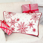 Snowflake Embroidered Cotton Pillow - Signastyle Boutique