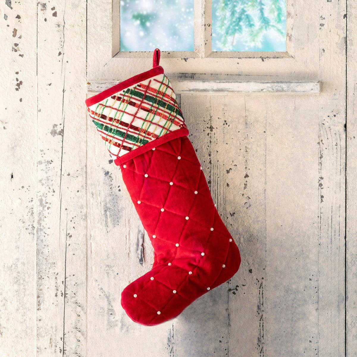 Holiday Cheer Plaid Stocking - Signastyle Boutique