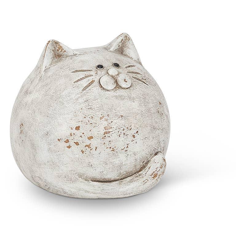 Round Ball Cat in Antique White - Signastyle Boutique