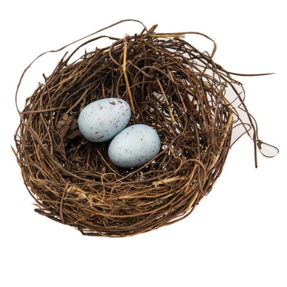 Angelvine Birdnest With Eggs, 4.5"-Home Accents-Rustic Barn Boutique
