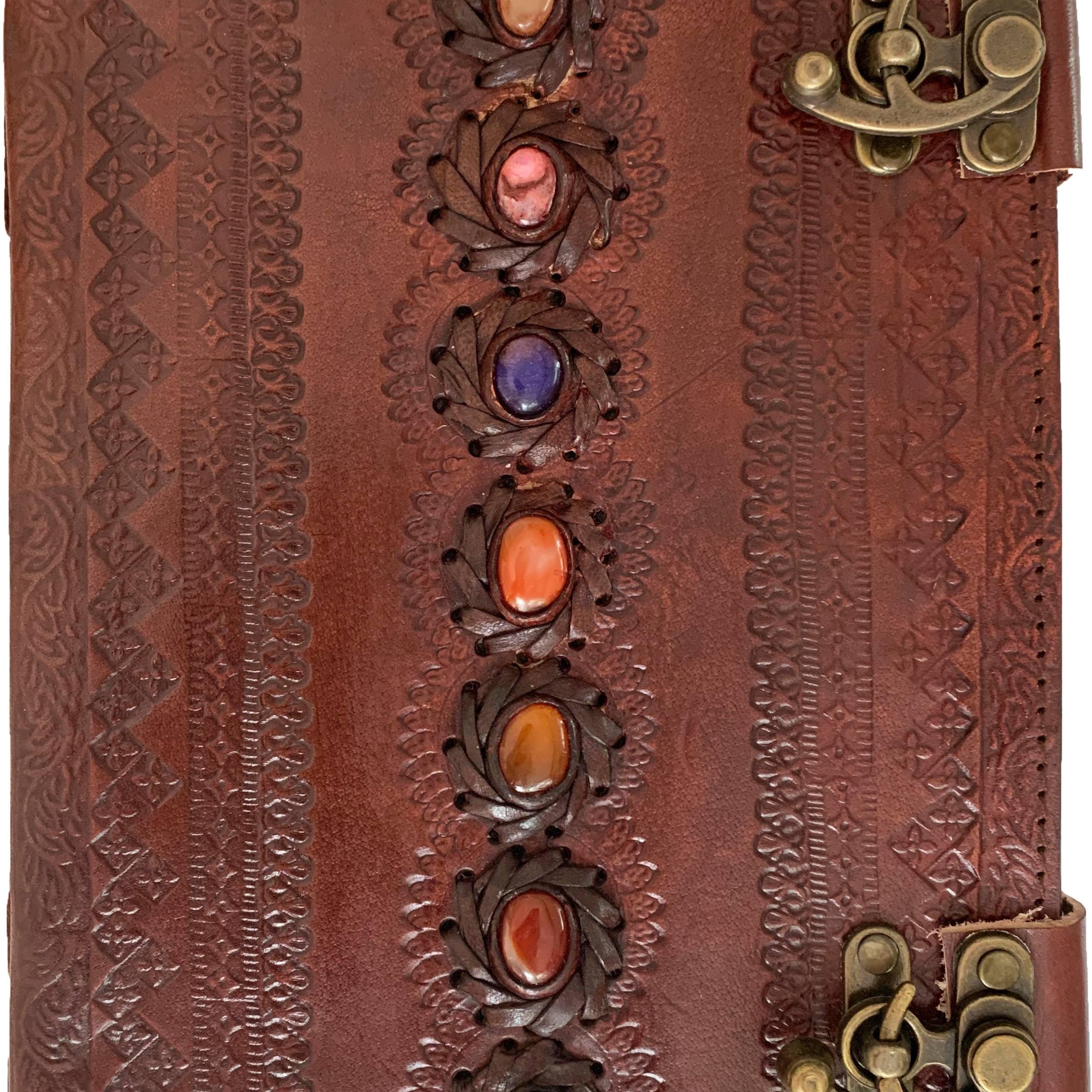Chakra Stone Leather Sketchbook 7" x 10" - Signastyle Boutique