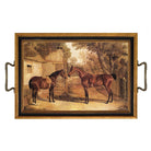 Saddled Horse Tray w/ Brass Handles - Signastyle Boutique