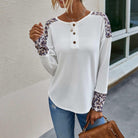 Ribbed Knit Leopard Print Henley - Signastyle Boutique