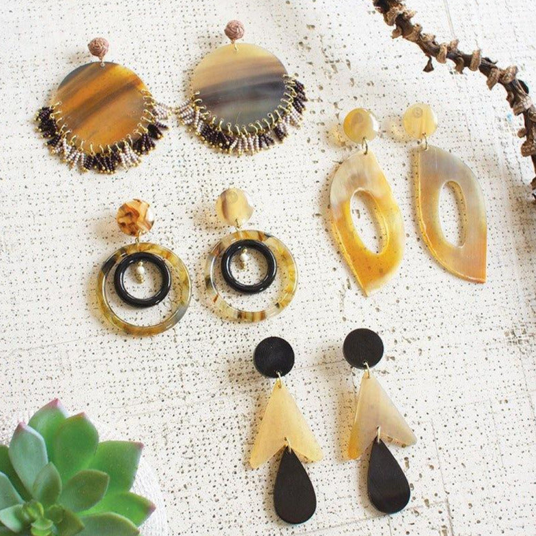 Assorted Horn Detail Earrings-Jewelry-Rustic Barn Boutique