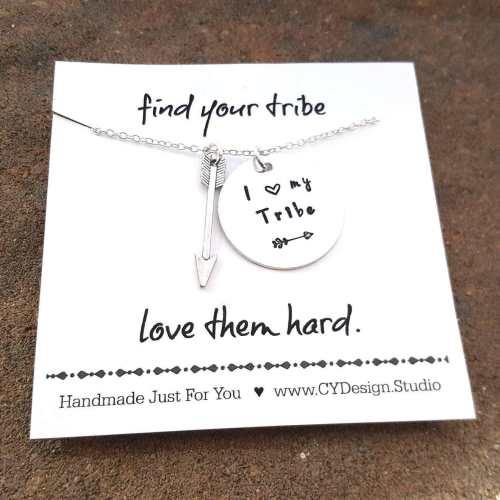 I Love My Tribe Necklace-Jewelry-Rustic Barn Boutique
