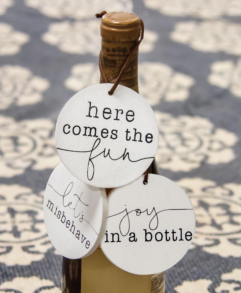 Here Comes the Fun Wine Tags - Set of 3 - Signastyle Boutique