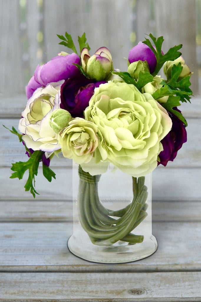 Faux Fresh Cut Garden Rose and Peony Arrangement-Florals & Faux Greenery-Rustic Barn Boutique