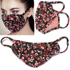 Reusable Washable Face Mouth Protection - BLACK FLORAL - Signastyle Boutique