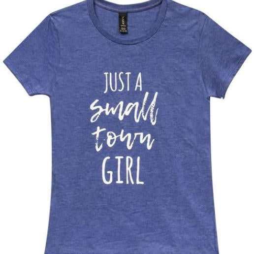 Small Town Girl Tee, Blue - Signastyle Boutique