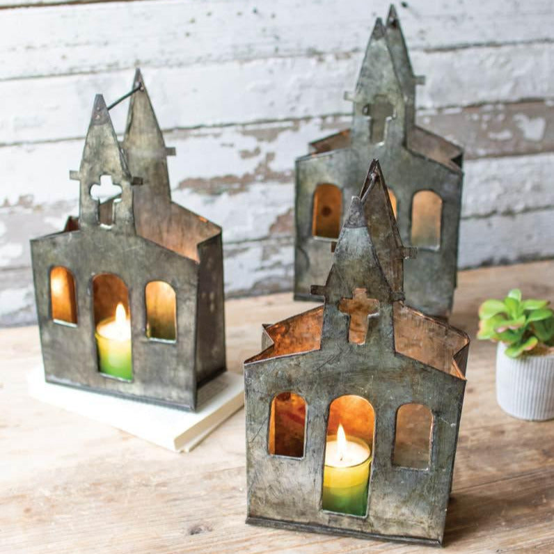 Recycled Metal Church Luminary - Signastyle Boutique